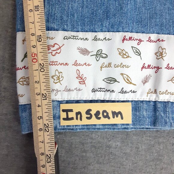 Vintage Christopher & Banks Jean Crop Pants Sz 10 Fall Y2K Pockets Zip/Button - Picture 8 of 13